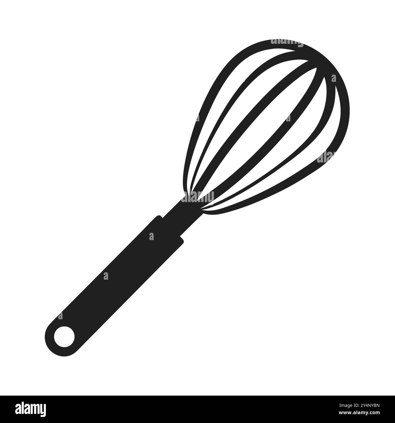 Icône de fouet minimaliste pour la cuisine et la cuisson. Illustration de Vecteur