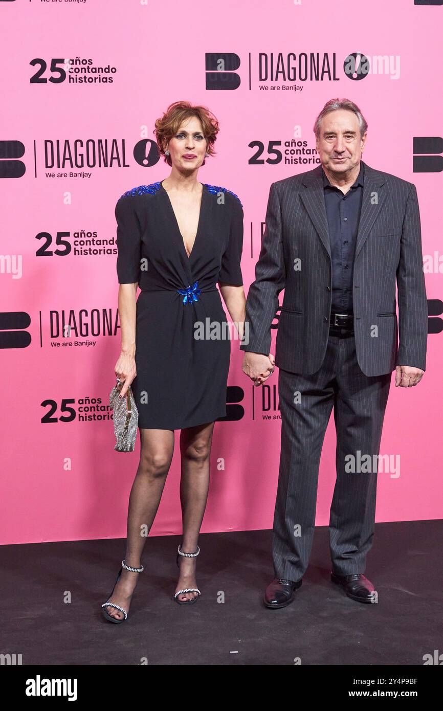 Juanjo Puigcorbe, Lola Marceli assiste à une photoconférence de 25 ans 'Diagonal' au Circulo de Bellas Artes le 18 mars 2024 à Madrid, Espagne. Banque D'Images