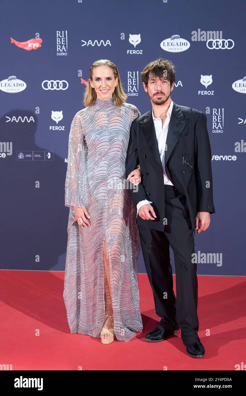 Aina Clotet, Marcel Borras assiste aux Feroz Awards 2024 - tapis rouge au Palais Vistalegre le 27 janvier 2024 à Madrid, Espagne. Banque D'Images