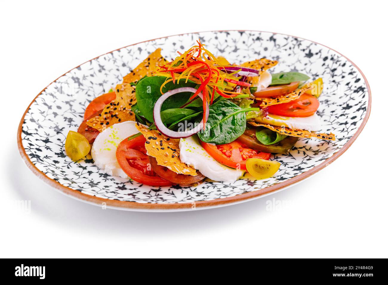 Salade Caprice dans l'assiette Banque D'Images