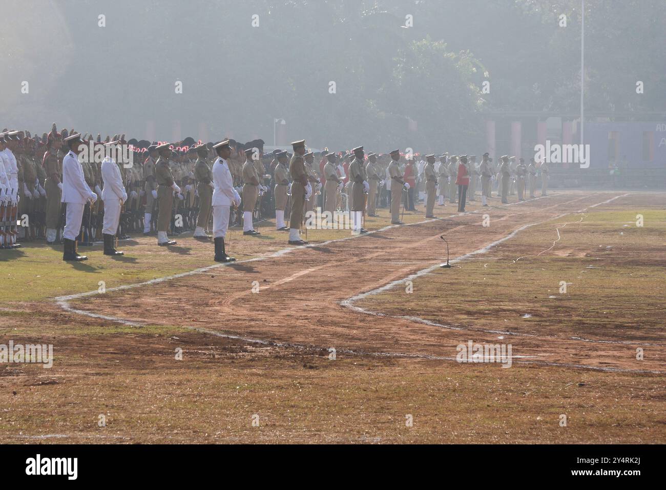 Mumbai, Maharashtra / Inde - 26 janvier 2008 : le point de vue des officiers sur le jour de célébration de la République de l'Inde. Banque D'Images