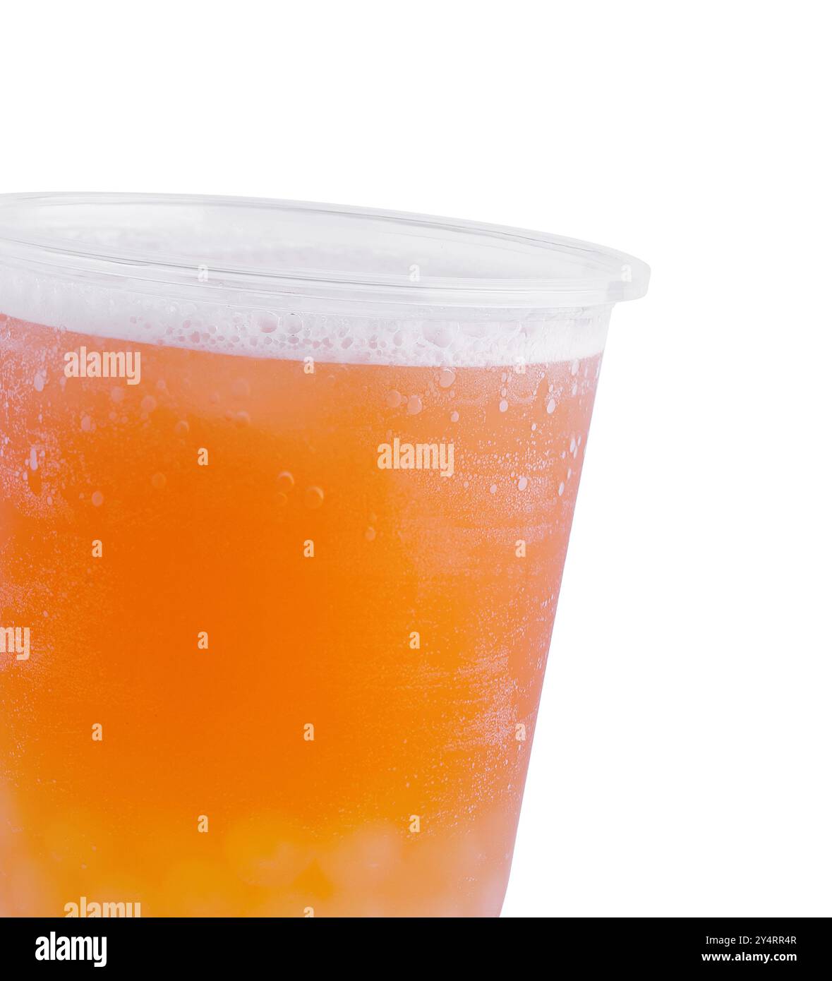 Thé au lait glacé avec bulle isolé Banque D'Images
