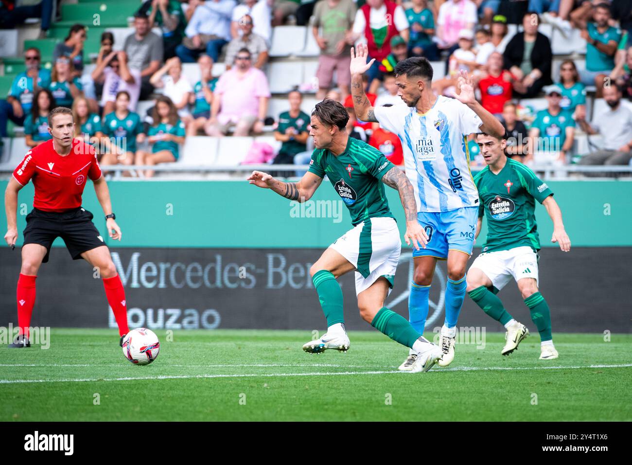 Ferrol, Espagne. 17 août 2024. Hypermotion League Racing Club Ferrol vs Málaga FC Banque D'Images