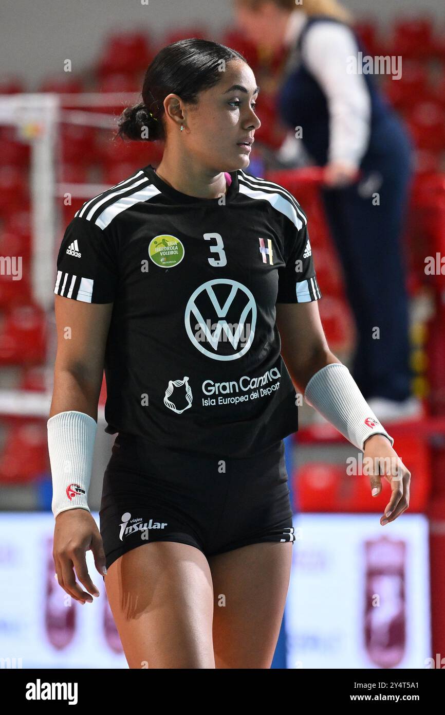 Dayana Segovia du CD Heidelberg Volkswagen en action lors du jour 2 de la CEV Volleyball Challenge Cup 2025 femmes - COUPE WEVZA ronde de préqualification entre CV Kiele SOCUELLAMOS et CD Heidelberg LAS PALMAS au PALAZZETTO dello Sport le 19 septembre 2024 à Rome, Italie. Banque D'Images