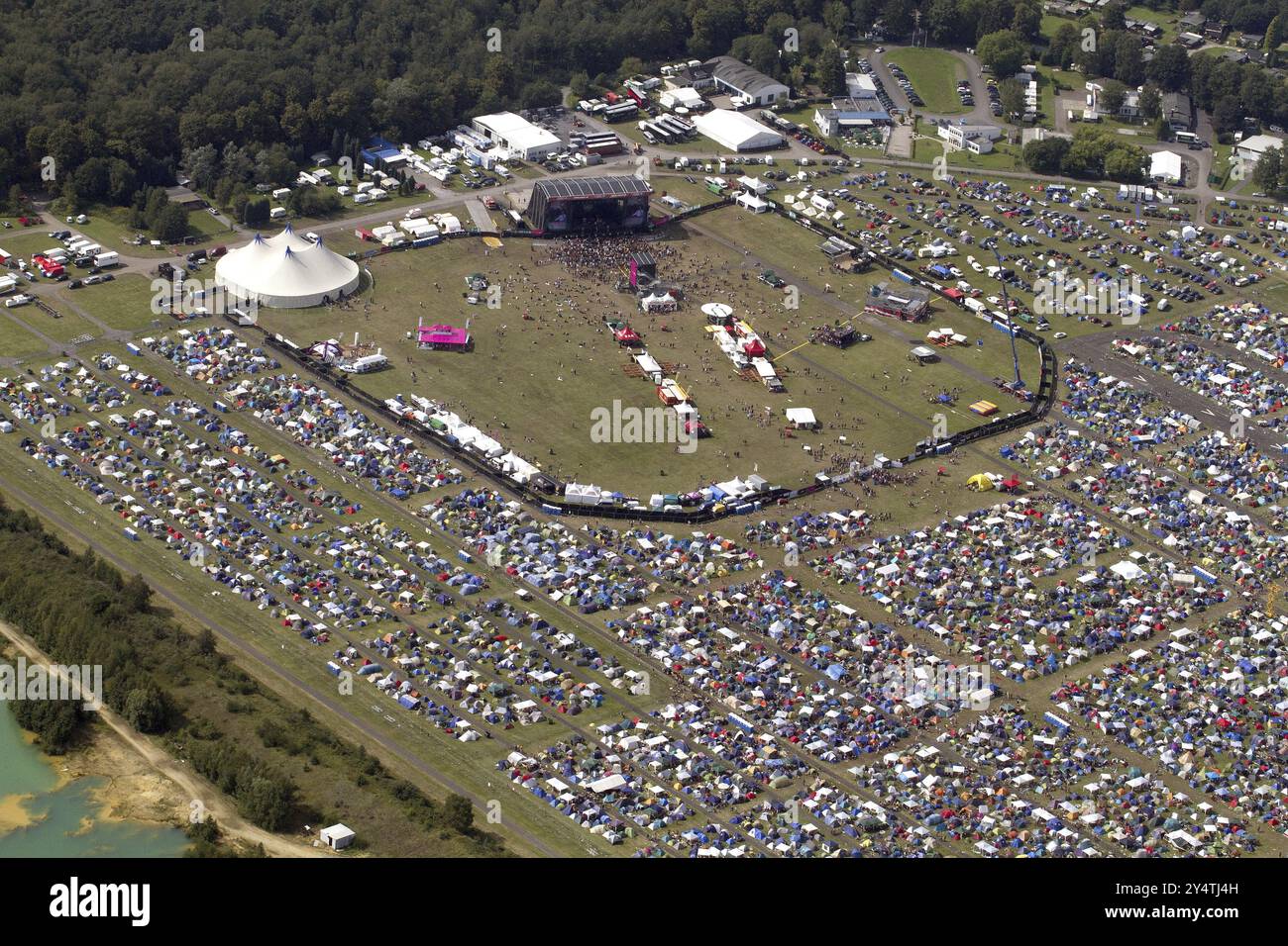 Festival area4 à l'aérodrome de Borkenberge, festival de musique, musique rock Banque D'Images