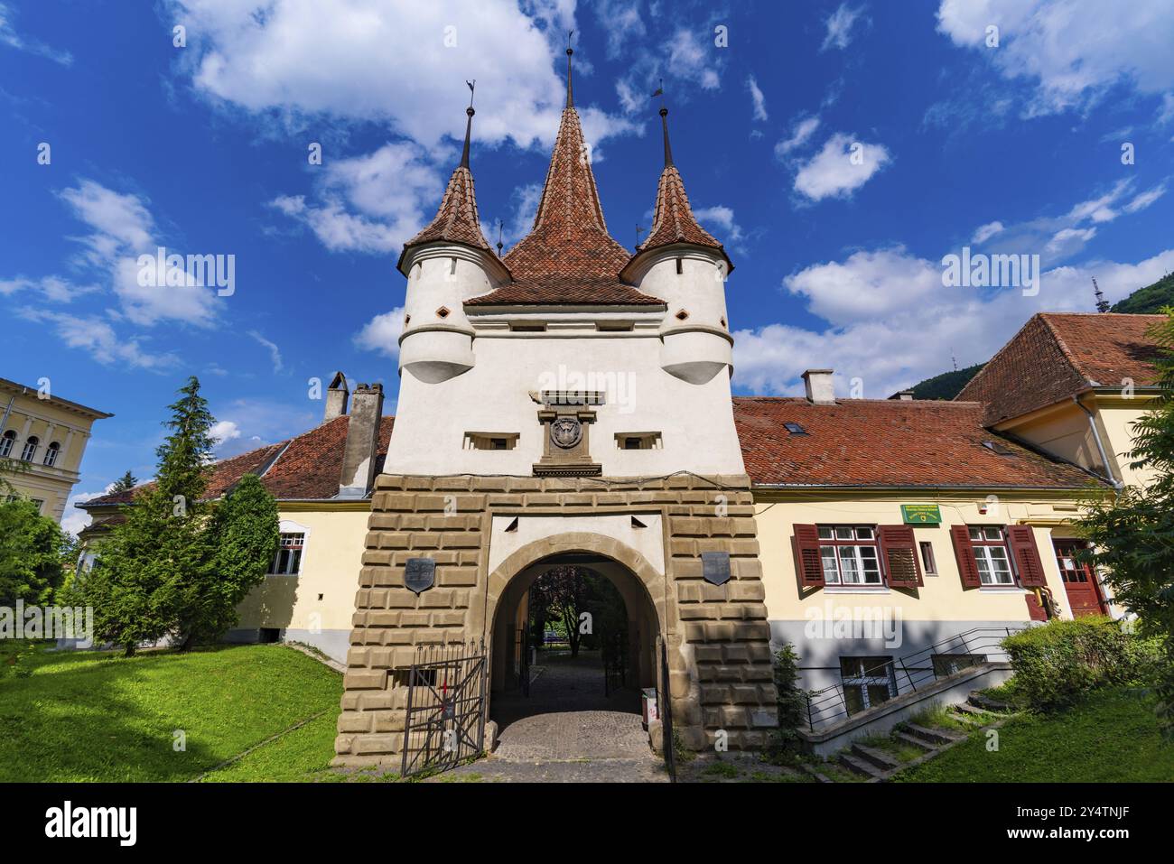 Porte de Catherine à Brasov, Transylvanie, Roumanie, Europe Banque D'Images