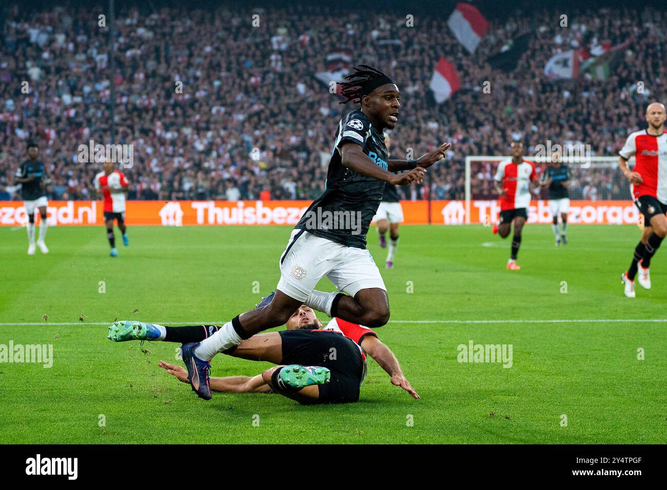 JEREMIE Frimpong (Bayer Leverkusen, #30) Feyenoord Rotterdam v. Bayer Leverkusen, Fussball, Ligue des Champions, 1. Spieltag, saison 2024/2025, 19.09.2024 Foto : Eibner-Pressefoto / Justin Derondeau Banque D'Images