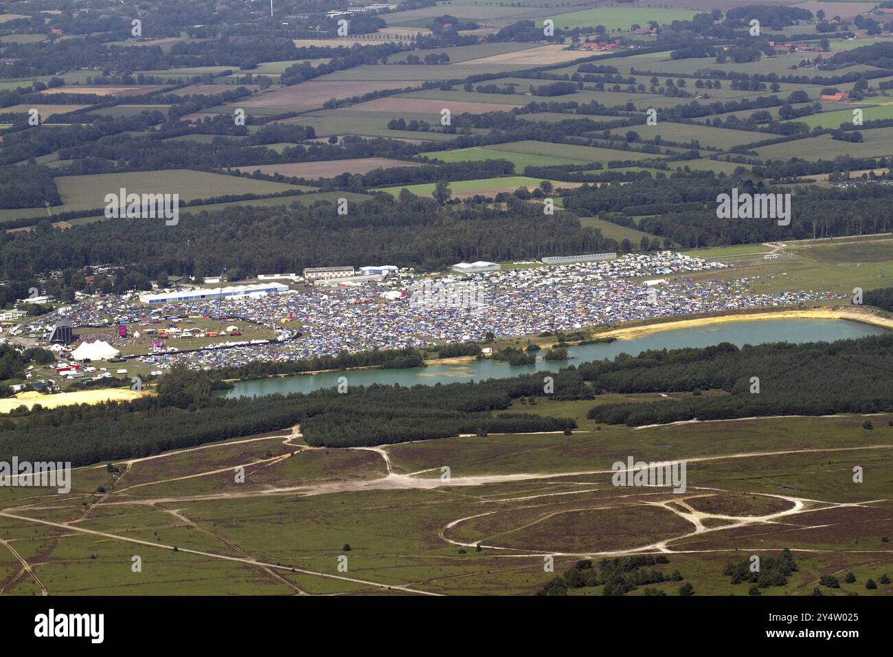 Festival area4 à l'aérodrome de Borkenberge, festival de musique, musique rock Banque D'Images