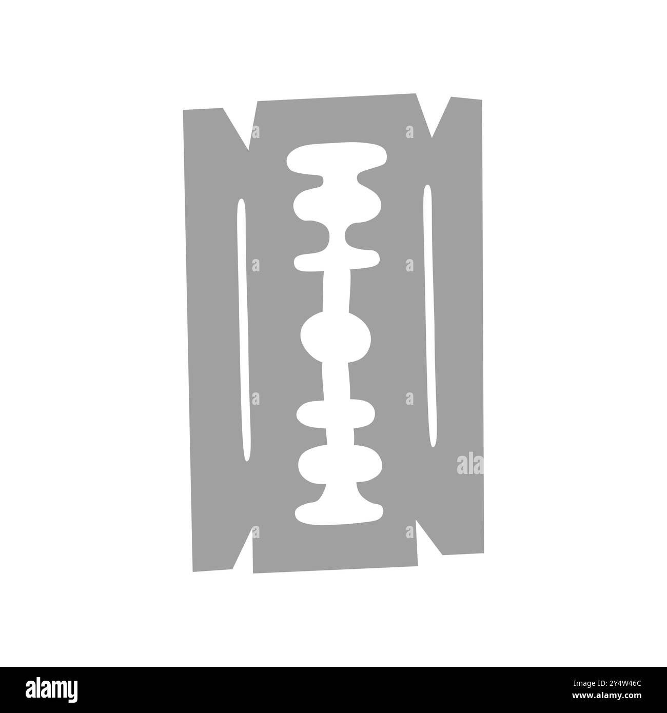 Illustration d'une lame de rasoir à double tranchant classique dans un style de silhouette grise simple. Illustration de Vecteur Illustration d'une lame de rasoir à double tranchant classique dans un style de silhouette grise simple. Illustration de Vecteur