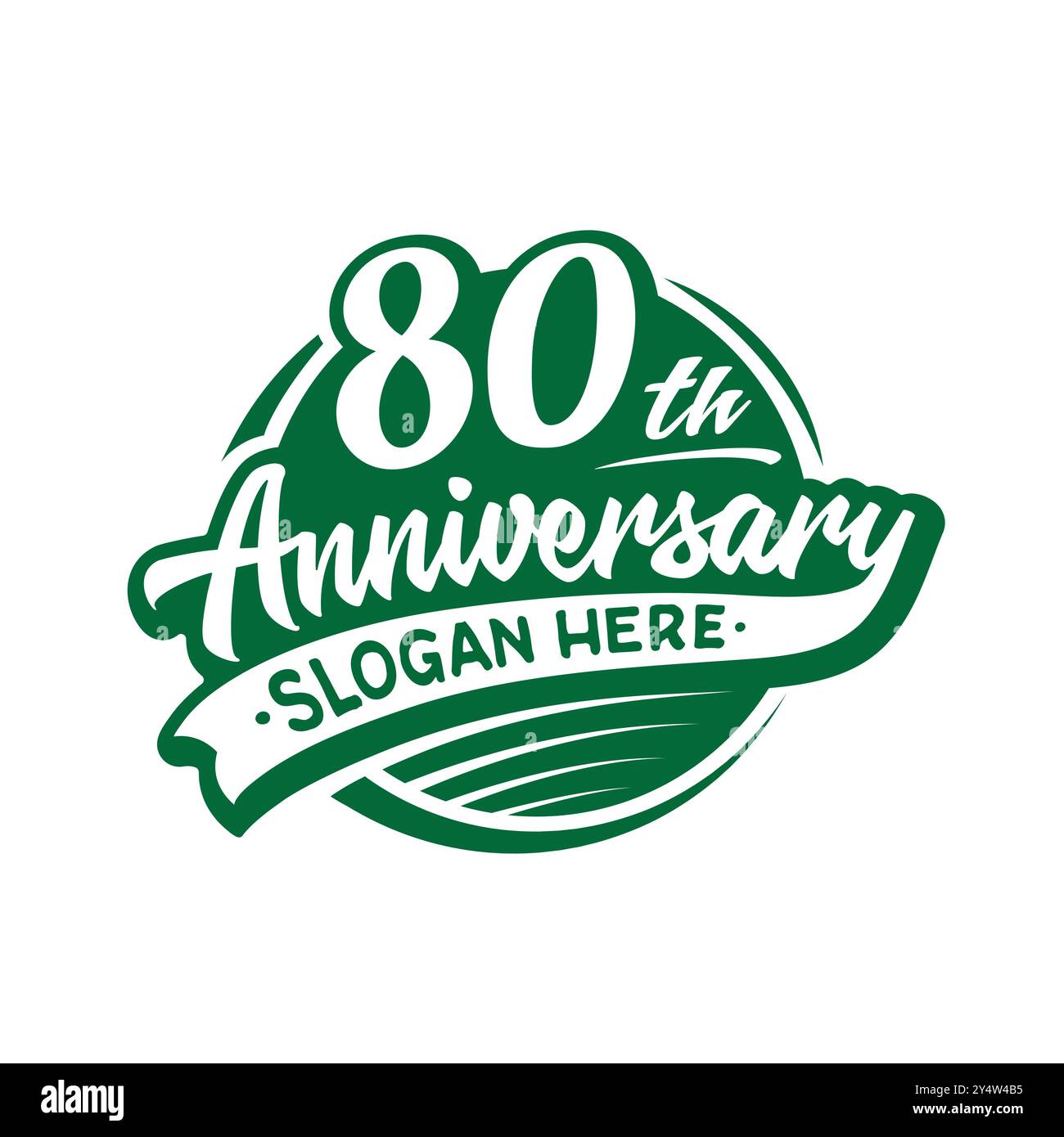 modèle de conception anniversaire de 80 ans. Vecteur et illustration. 80e logo. Illustration de Vecteur
