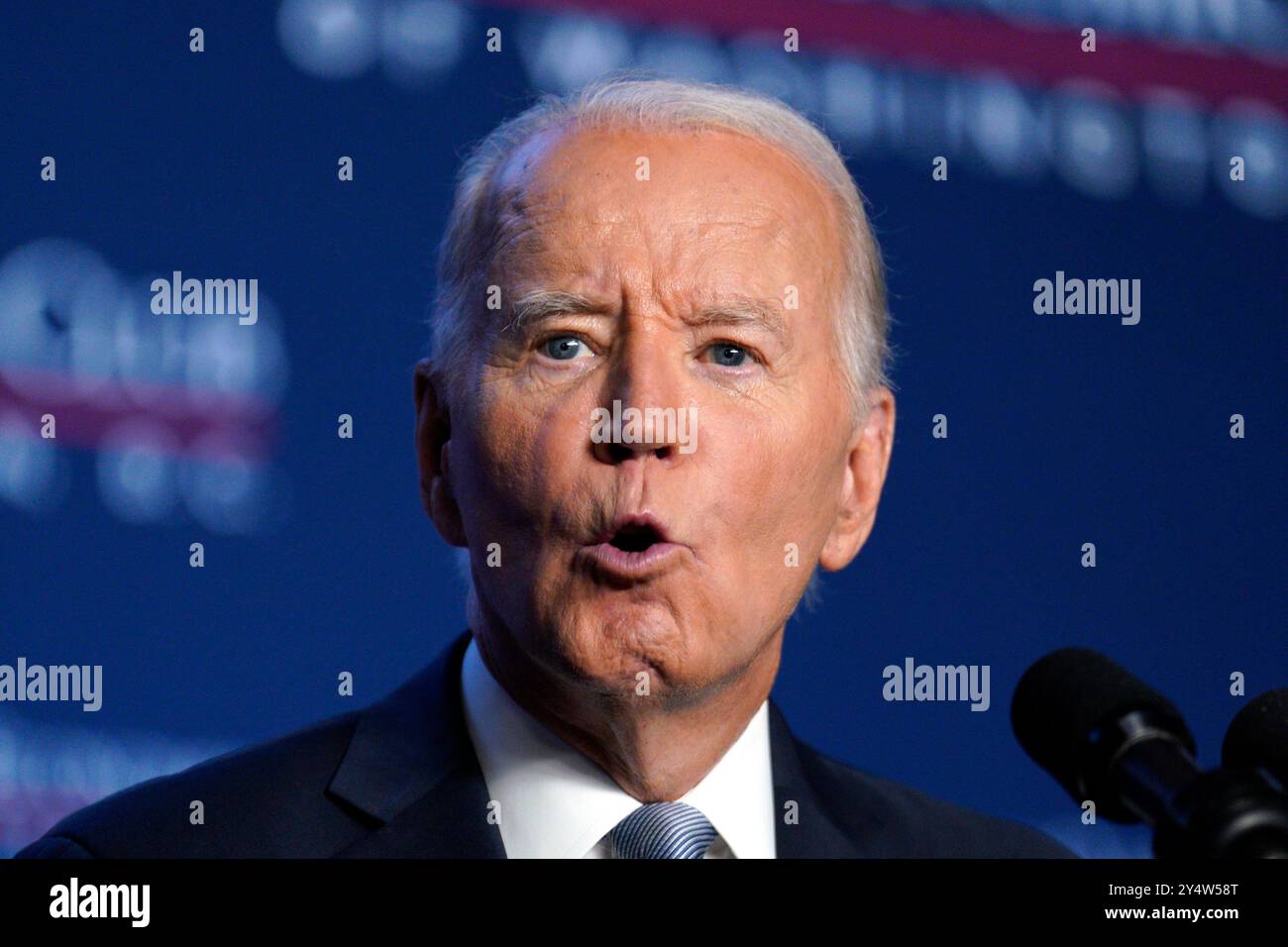 Washington, États-Unis. 19 septembre 2024. Le président AMÉRICAIN Joe Biden prononce une allocution au Economic Club of Washington le jeudi 19 septembre 2024, à Washington, DC. Photo de Yuri Gripas/UPI crédit : UPI/Alamy Live News Banque D'Images