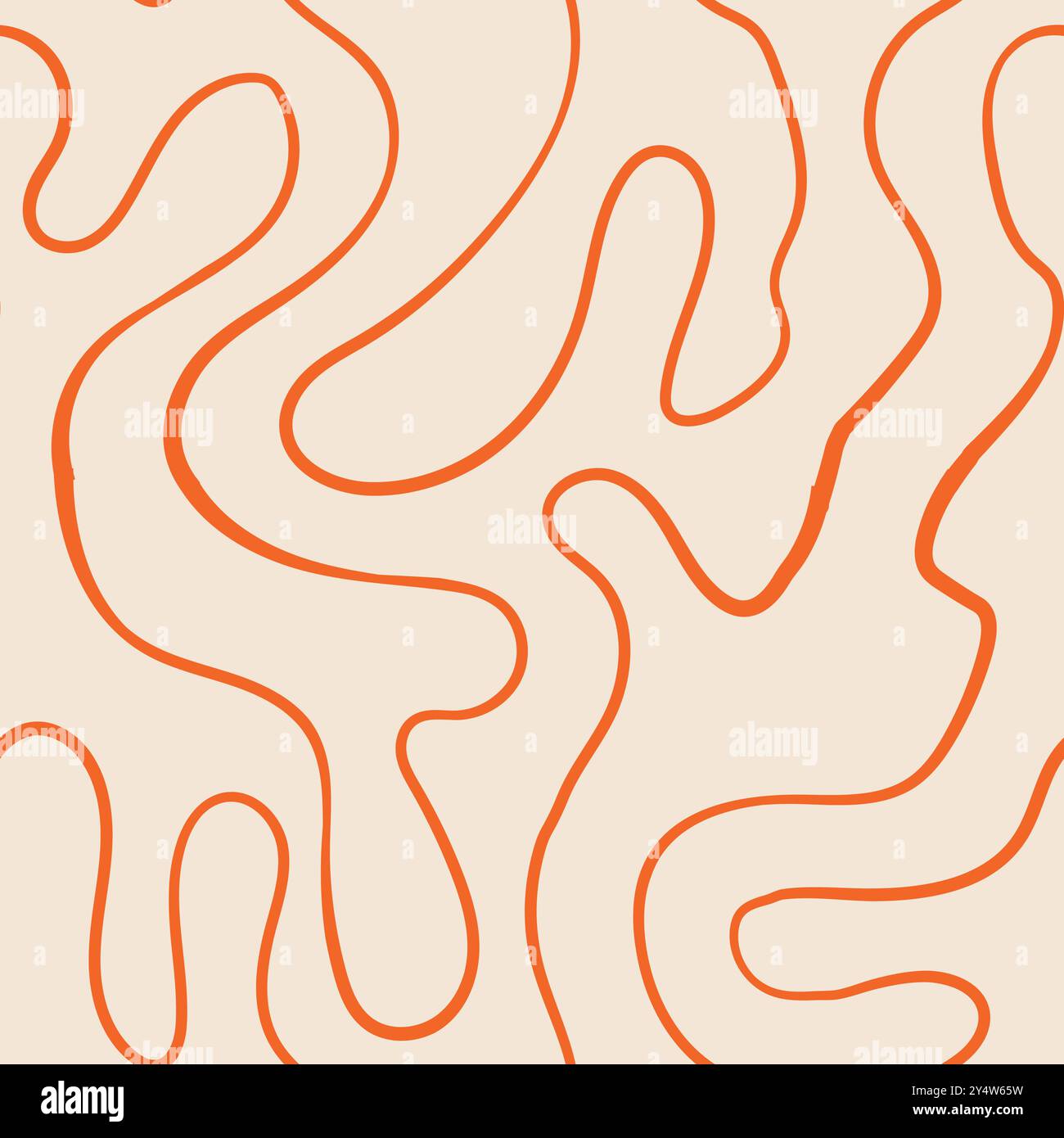 Motif abstrait sans couture avec des squiggles et des griffonnages. Lignes courbes tissées. L'encre chaotique gribouillonne la texture décorative. Griffonnages désordonnés, ondulés et bouclés l Illustration de Vecteur