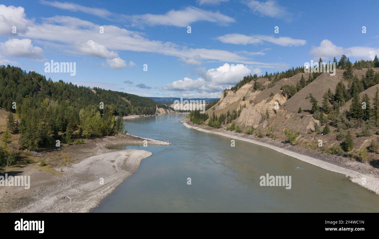 Fleuve Fraser à peu près le canyon Fraser dans le sud de la Colombie-Britannique au Canada. Banque D'Images