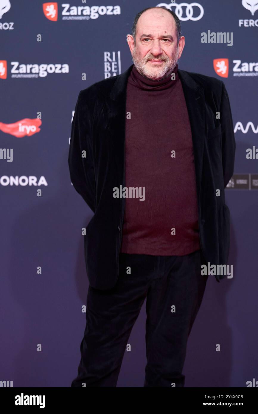 Karra Elejalde participe aux Feroz Awards 2023 - tapis rouge à l'Auditorium le 28 janvier 2023 à Saragosse, Espagne. Banque D'Images