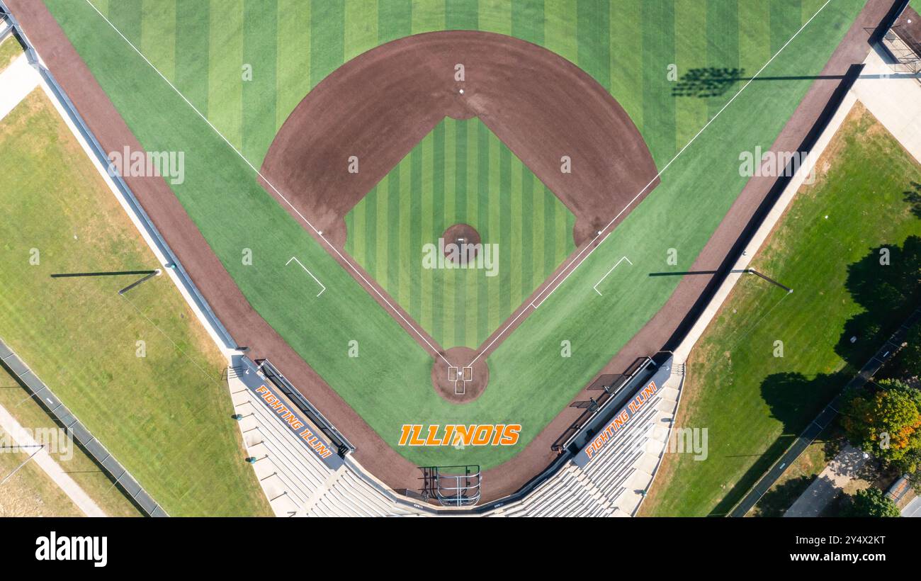 Illinois Field à l'Université de l'Illinois est un site de baseball pour les Fighting Illini près du State Farm Center et du Memorial Stadium. Banque D'Images