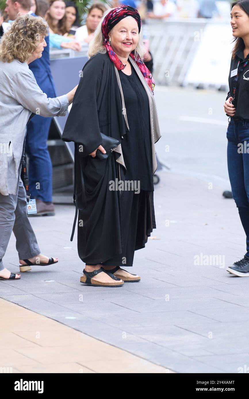 Hanna Schygulla arrive à l'hôtel Maria Cristina lors du 70ème Festival international du film de San Sebastian le 16 septembre 2022 à Donostia / San Sebastian, Espagne. Banque D'Images