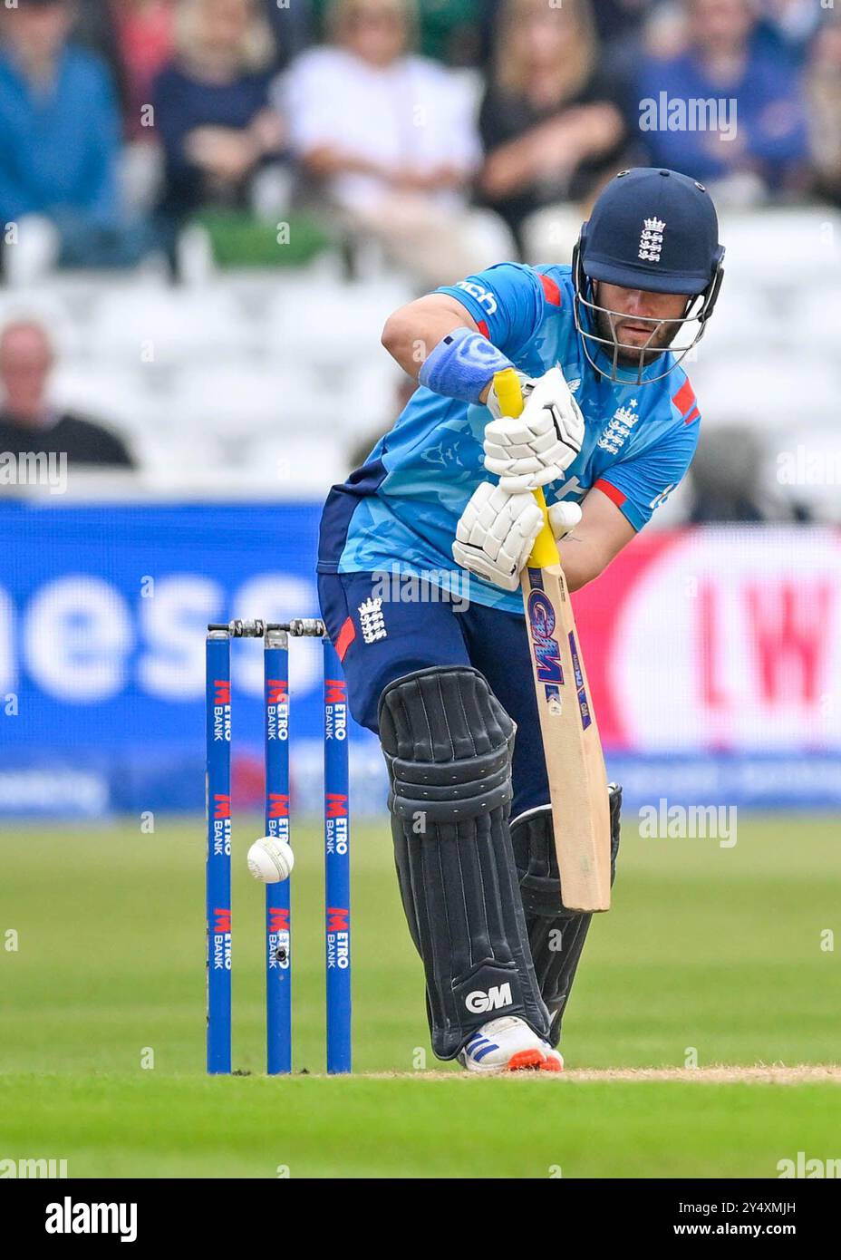 Nottingham, Royaume-Uni, 19 septembre 2024Trent Bridge Cricket Ground. Événement First Metro Bank One Day International match Angleterre vs Australie. Photo : Ben DUCKETT (Angleterre) Batting Credit : Mark Dunn/Alamy Live News Banque D'Images