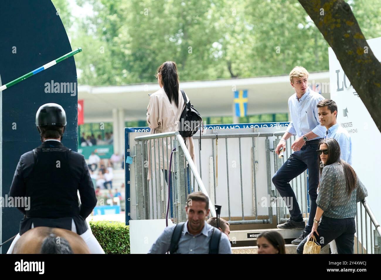 Cayetano Martinez de Irujo, Barbara Miran, Luis Martinez de Irujo participent au Longines Global Champions Tour 2022. Madrid. Jour 3 au Club de Campo Villa de Madrid le 15 mai 2022 à Madrid, Espagne. Banque D'Images