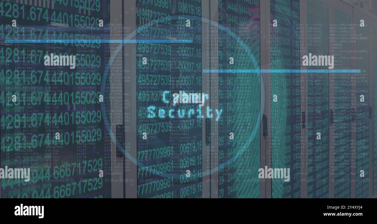 Image de l'icône du nuage et du traitement des données sur des serveurs informatiques Banque D'Images