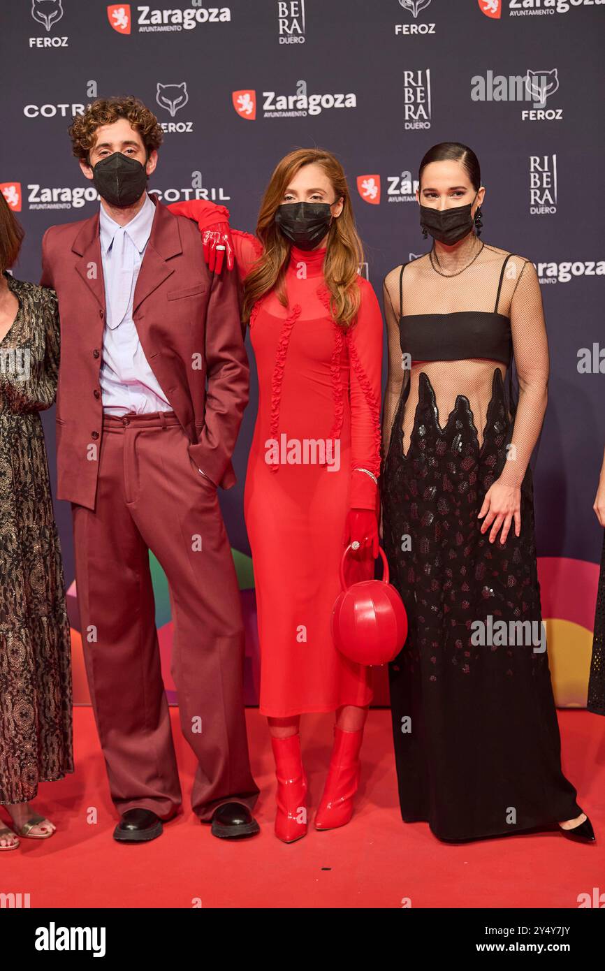 Leticia Dolera, Celia Freijeiro assiste aux Feroz Awards 2022 - tapis rouge à l'Auditorium le 29 janvier 2022 à Saragosse, Espagne. Banque D'Images