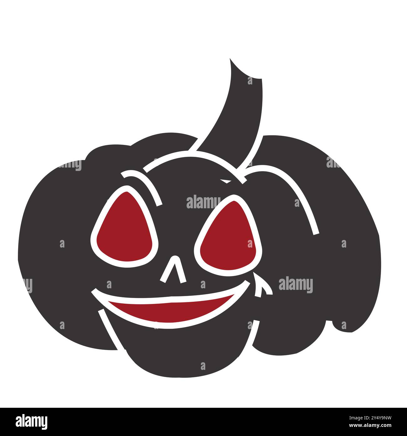 Citrouille d'Halloween avec une expression sournoise. Illustration vectorielle isolée sur fond blanc. Illustration de Vecteur Citrouille d'Halloween avec une expression sournoise. Illustration vectorielle isolée sur fond blanc. Illustration de Vecteur