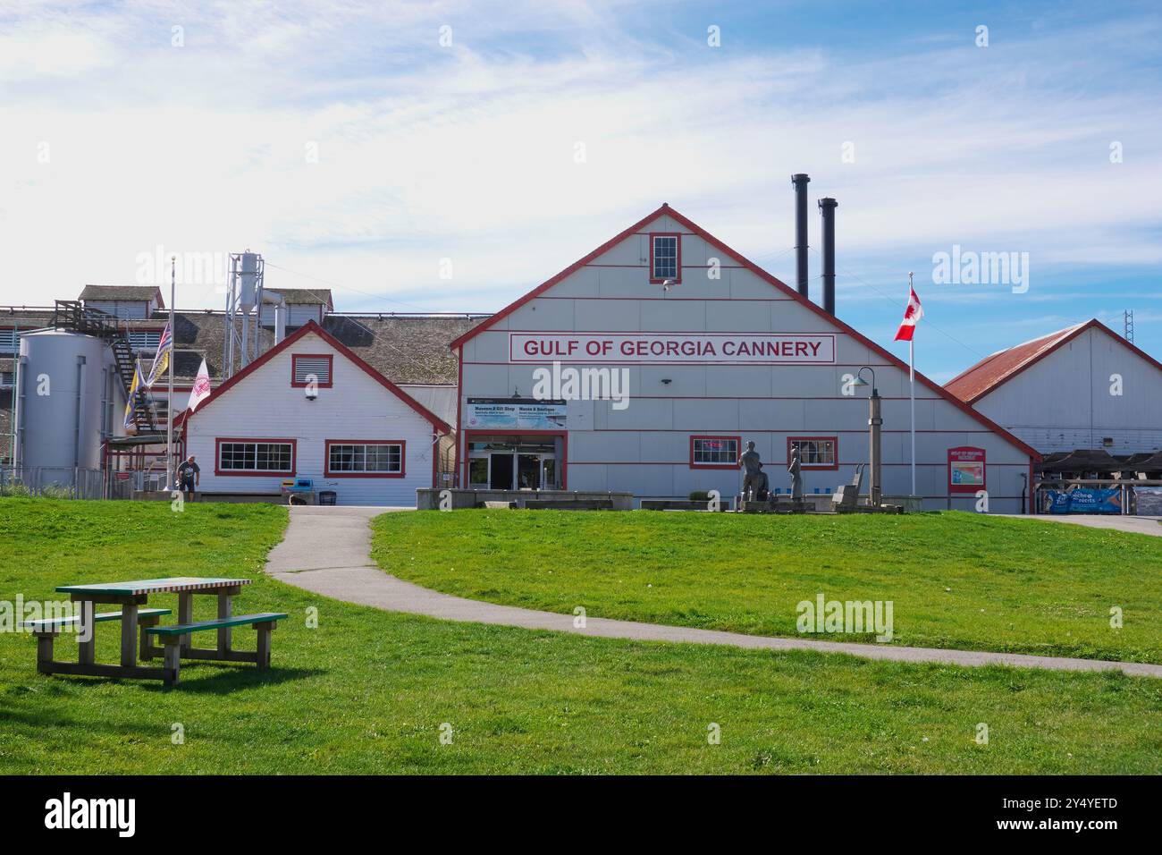 Lieu historique national Gulf of Georgia Cannery - Musée historique de la pêche de la côte ouest - Steveston Village, Richmond, C.-B., Camada. Banque D'Images