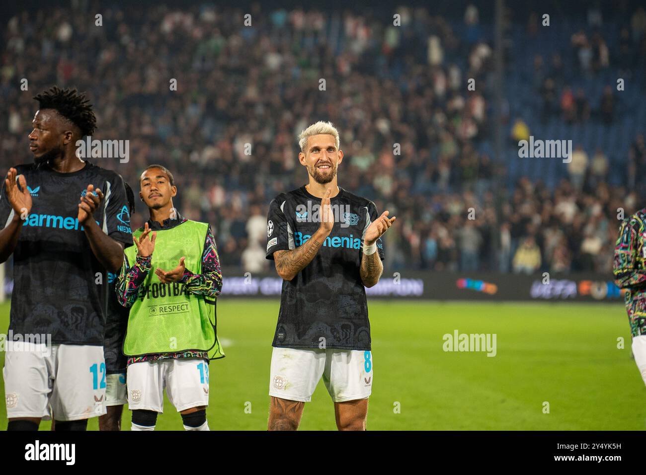 Robert Andrich (Bayer Leverkusen, #08) nach dem SIEG Feyenoord Rotterdam v. Bayer Leverkusen, Fussball, Ligue des Champions, 1. Spieltag, saison 2024/2025, 19.09.2024 Foto : Eibner-Pressefoto / Justin Derondeau Banque D'Images