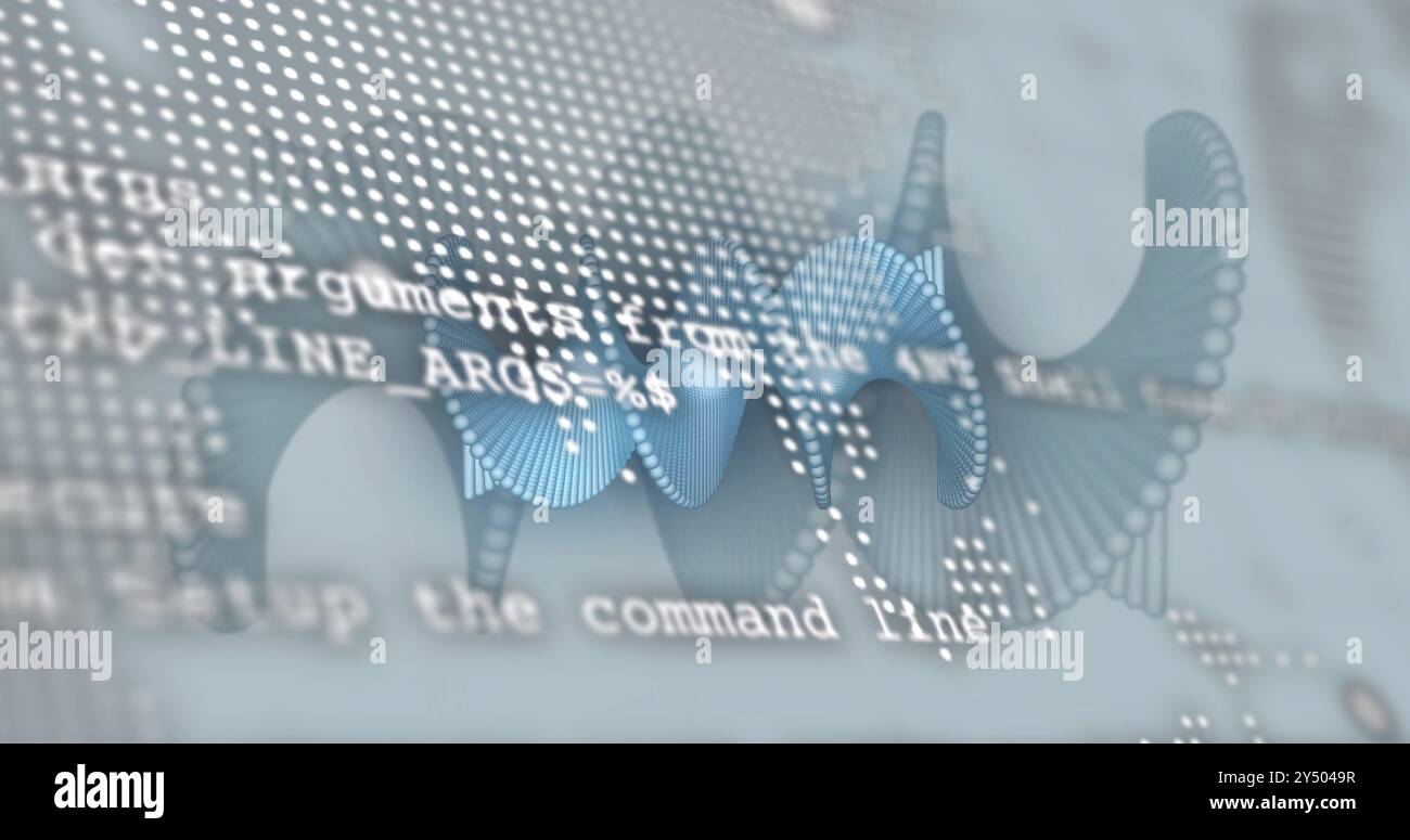 Image du traitement des données sur la rotation des brins d'adn Banque D'Images