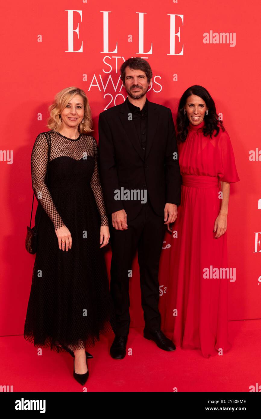 Ernest Urtasun (à gauche), invité et Benedetta Poletti (à droite) ont assisté à l'appel photographique 'The ELLE style Awards 2024' au Palacio de Cibeles le 4 juin 2024 à Madrid, Espagne. Banque D'Images