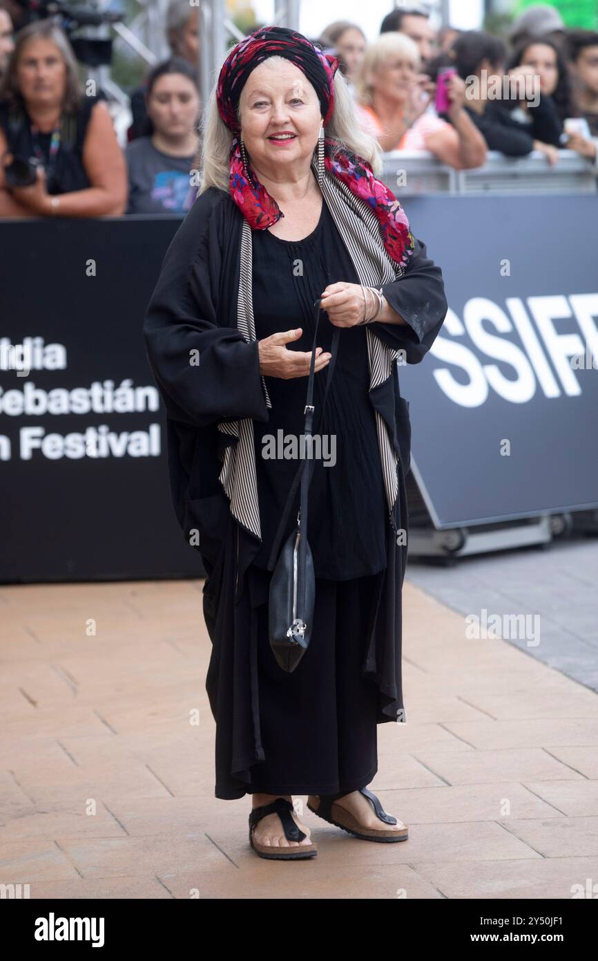 Hanna Schygulla arrive à l'hôtel Maria Cristina lors du 70ème Festival international du film de San Sebastian le 8 septembre 2022 à Donostia / San Sebastian, Espagne. Banque D'Images