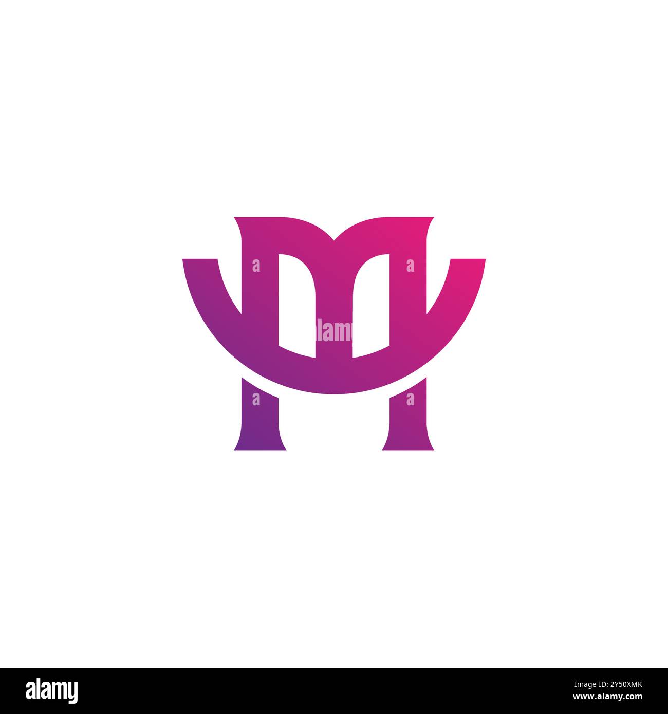 Vecteur de logo M Smile. Lettre M Design Illustration de Vecteur