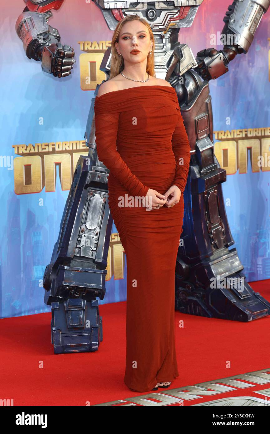 Scarlett Johansson BEI der Europapremiere des Kinofilms Transformers One im Cineworld Leicester Square. Londres, 19.09.2024 *** Scarlett Johansson à la première européenne du film Transformers One au Cineworld Leicester Square Londres, 19 09 2024 Foto:xD.xJonesx/xFuturexImagex Transformers 4970 Banque D'Images