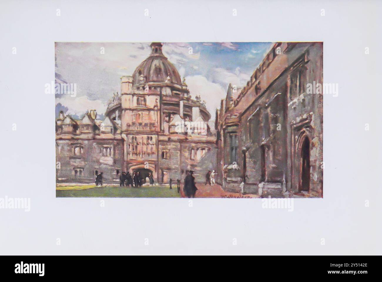 LA BIBLIOTHÈQUE RADCLIFFE, OU CAMÉRA BODLEIANA, DU BRASENOSE COLLEGE QUADRANGLE Oxford par John Fulleylove John Fulleylove (18 août 1845 – 22 mai 1908) était un paysagiste anglais et illustrateur Oxford est une ville historique et la ville du comté d'Oxfordshire, elle est célèbre pour son université, la plus ancienne du monde anglophone, et son architecture, sa culture et ses industries. Banque D'Images