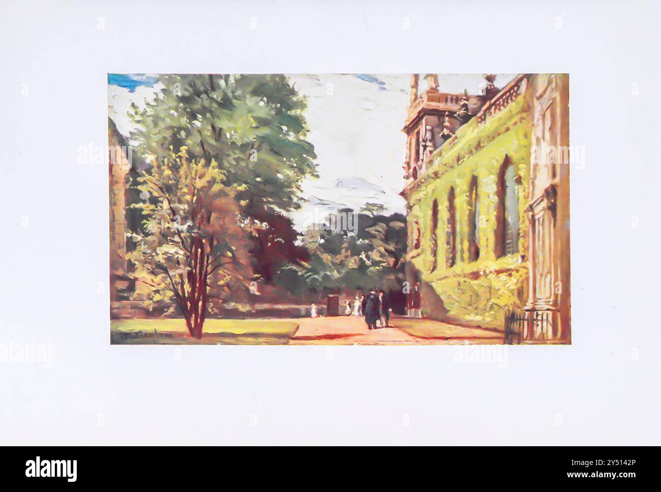 TRINITY COLLEGE Oxford by John Fulleylove John Fulleylove (18 août 1845 – 22 mai 1908) est un paysagiste et illustrateur anglais Oxford est une ville historique et la ville du comté d'Oxfordshire, elle est célèbre pour son université, la plus ancienne du monde anglophone, et son architecture, sa culture et ses industries. Banque D'Images
