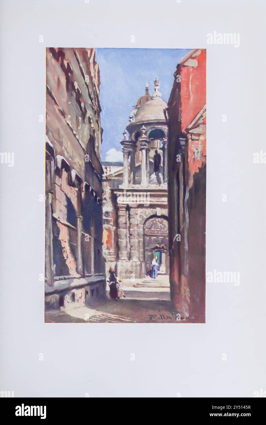 THE ENTRANCE TO QUEEN’S COLLEGE FROM LOGIC LANE Oxford by John Fulleylove John Fulleylove (18 août 1845 – 22 mai 1908) était un paysagiste anglais et illustrateur Oxford est une ville historique et la ville du comté d’Oxfordshire, elle est célèbre pour son université, la plus ancienne du monde anglophone, et son architecture, sa culture et ses industries. Banque D'Images