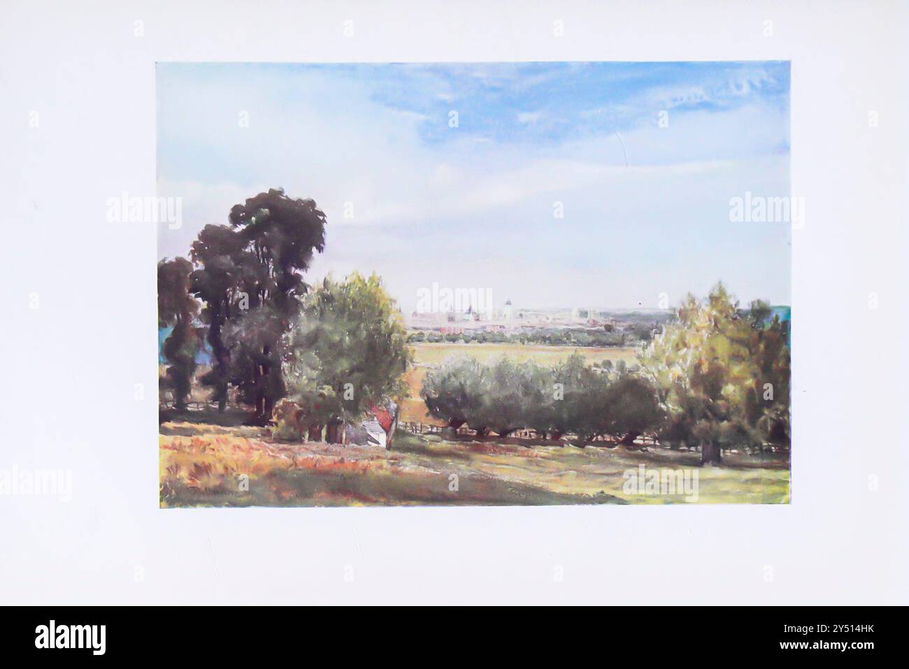 OXFORD, FROM SOUTH HINKSEY Oxford by John Fulleylove John Fulleylove (18 août 1845 – 22 mai 1908) est un paysagiste et illustrateur anglais Oxford est une ville historique et la ville du comté d'Oxfordshire, elle est célèbre pour son université, la plus ancienne du monde anglophone, et son architecture, sa culture et ses industries. Banque D'Images