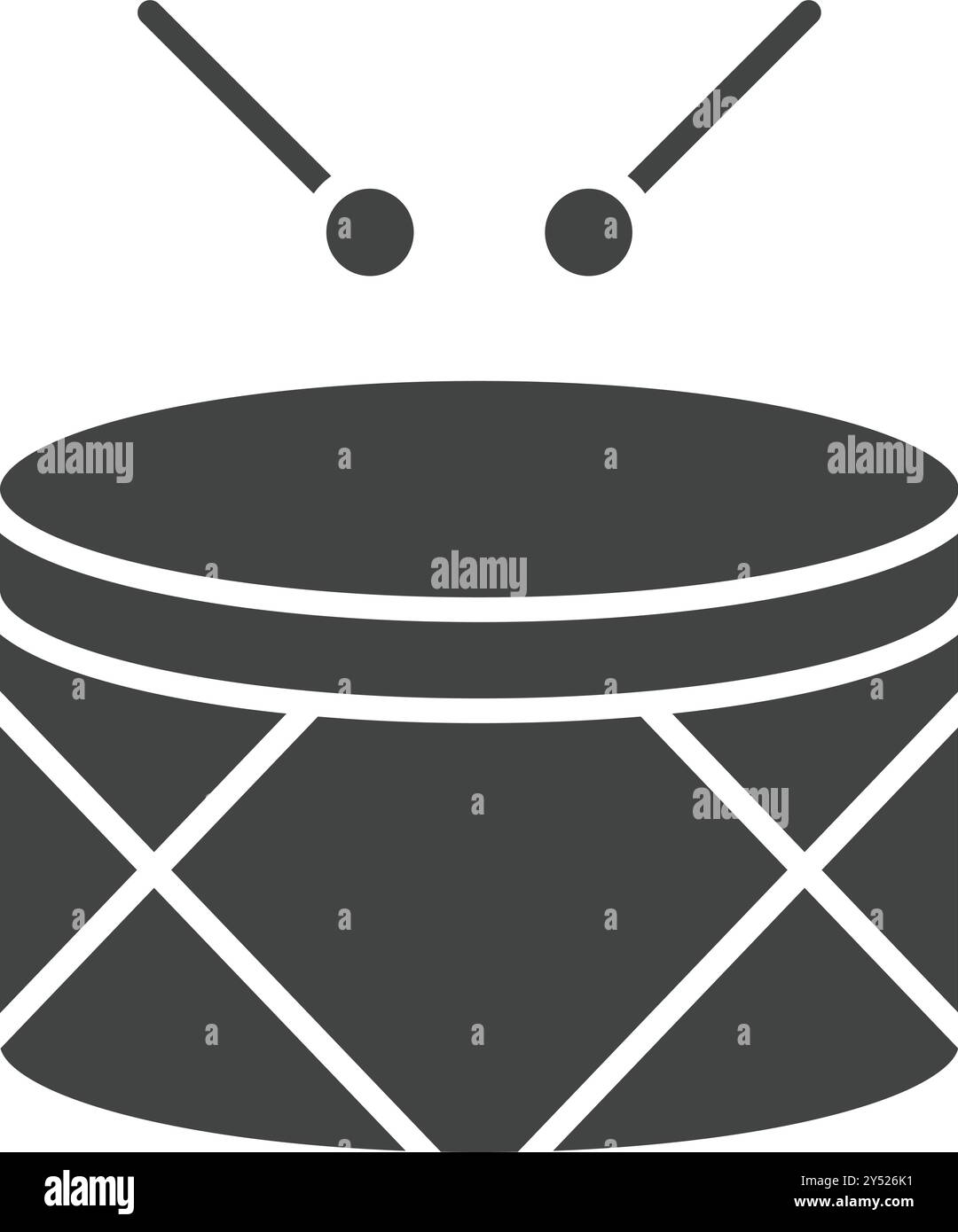 Image vectorielle d'icône de tambour. Adapté aux applications Web mobiles et aux supports d'impression. Illustration de Vecteur