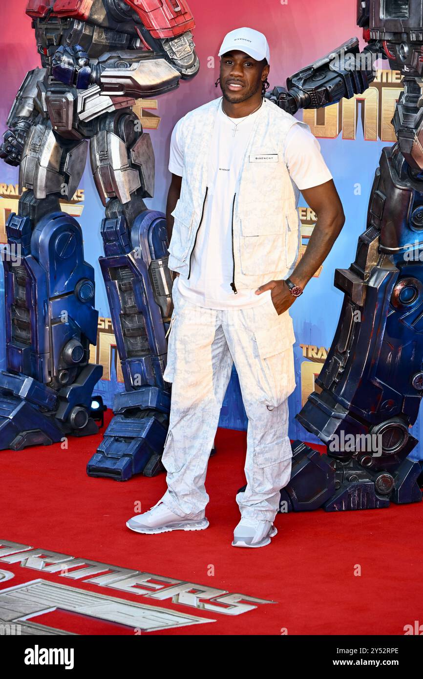 Michail Antonio, Transformers One : première européenne, Cineworld Leicester Square, Londres, Royaume-Uni Banque D'Images