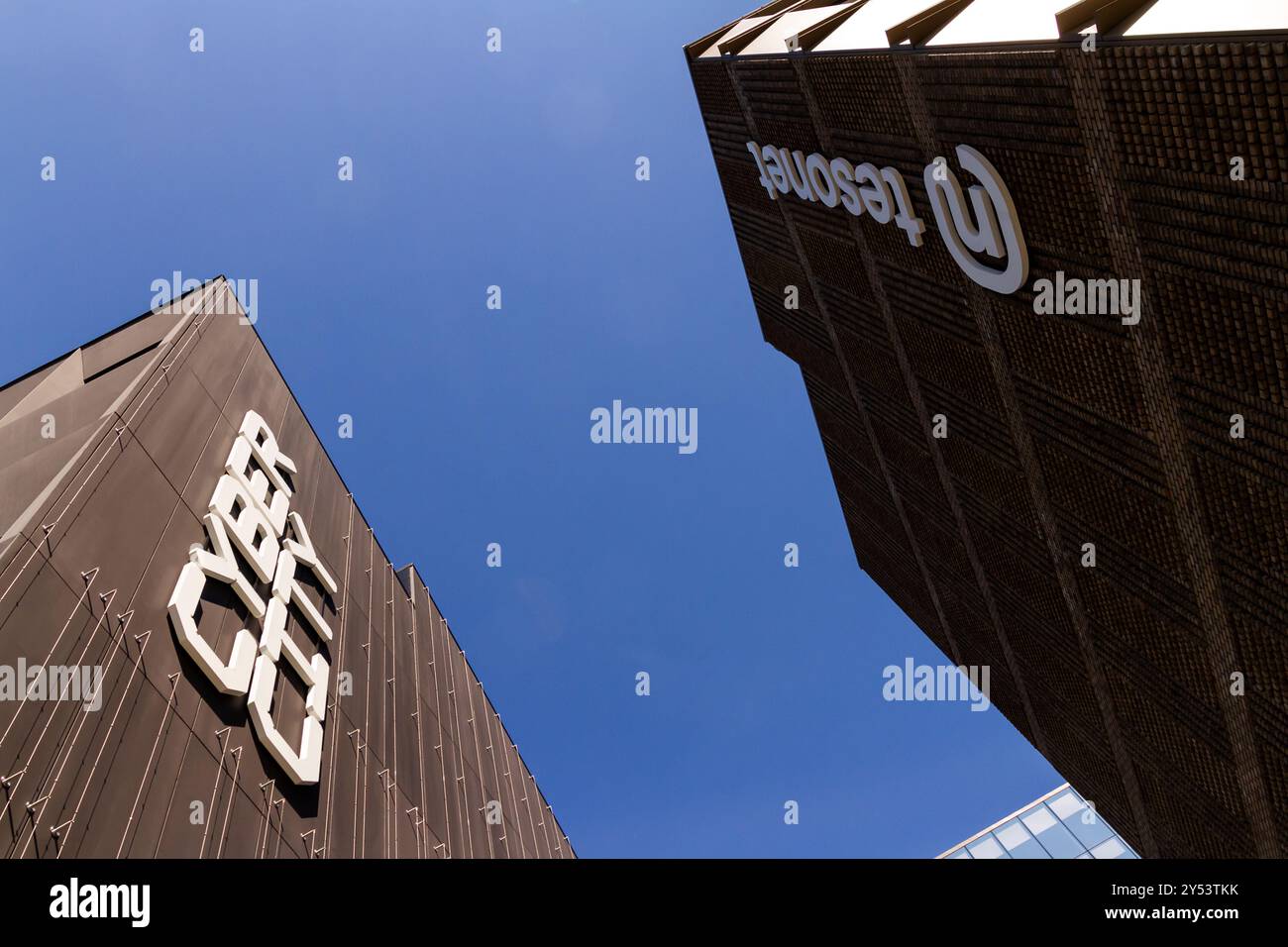 Vilnius, Lituanie - 27 mai 2024. Cyber City Building à Vilnius où réside diverses cyber-entreprises Banque D'Images