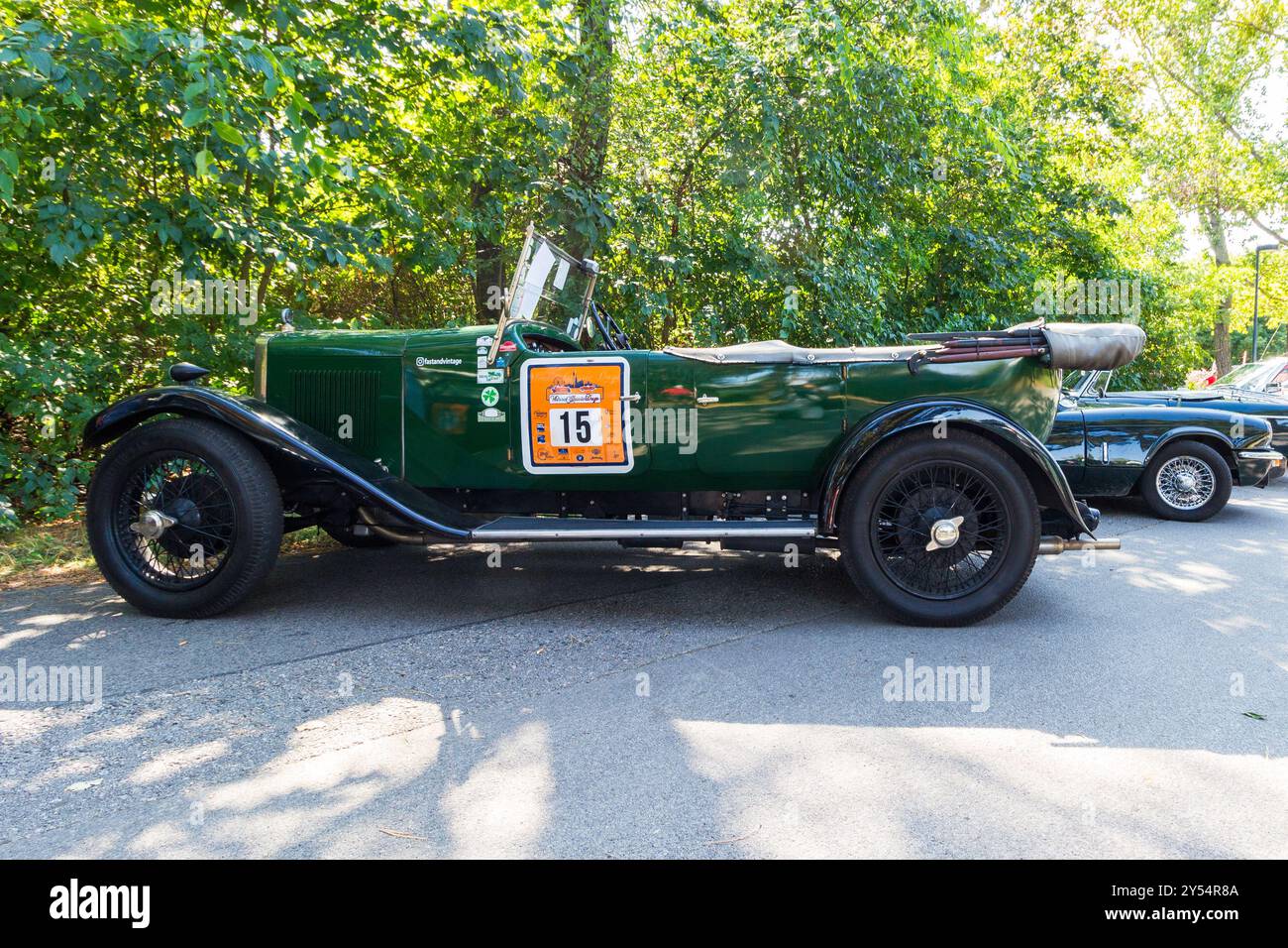 Lea-Francis Coventry aux Vienna Classic Days 2024, oldtimer car parade, Donaupark, Vienne, Autriche Banque D'Images