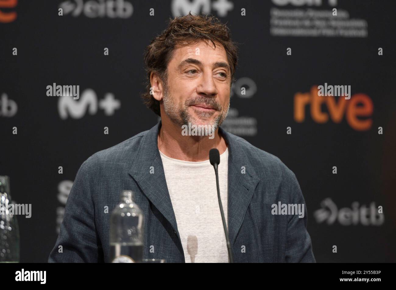 Javier Bardem BEI der Pressekonferenz zur Verleihung des Donostia Award auf dem 72. Internationalen Filmfestival San Sebastian / Festival Internacional de Cine de San Sebastián im Kursaal. Saint-Sébastien, 20.09.2024 Banque D'Images