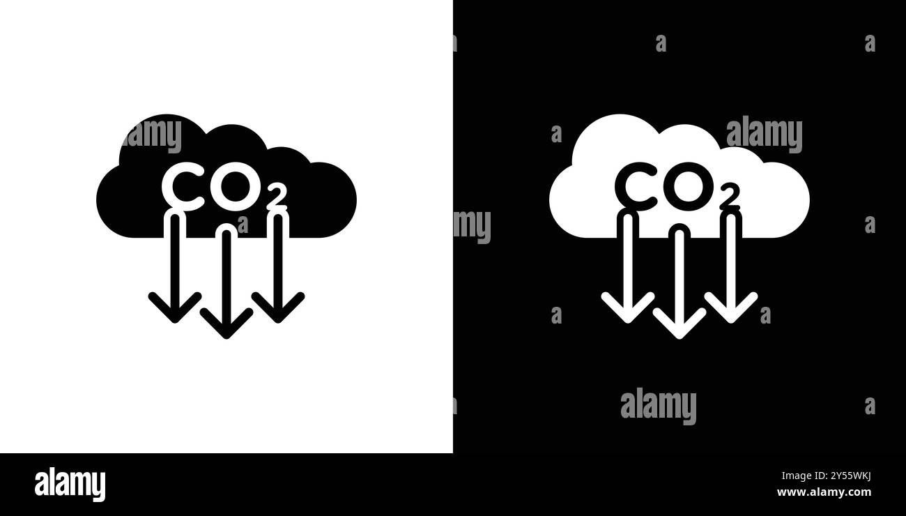 Icône de réduction de CO2 marque linéaire logo set collection en noir et blanc Illustration de Vecteur Icône de réduction de CO2 marque linéaire logo set collection en noir et blanc Illustration de Vecteur