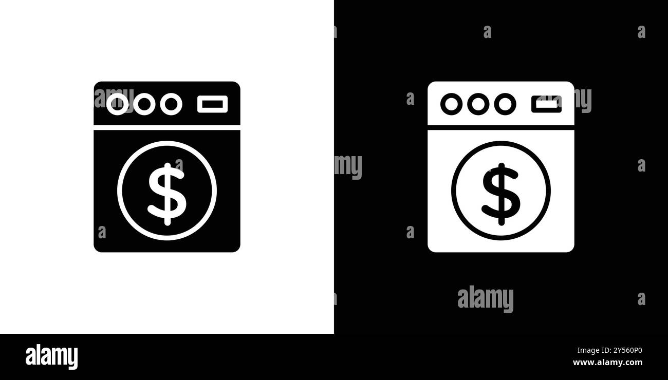 Icône de blanchiment d'argent logo linéaire marque set collection en noir et blanc Illustration de Vecteur