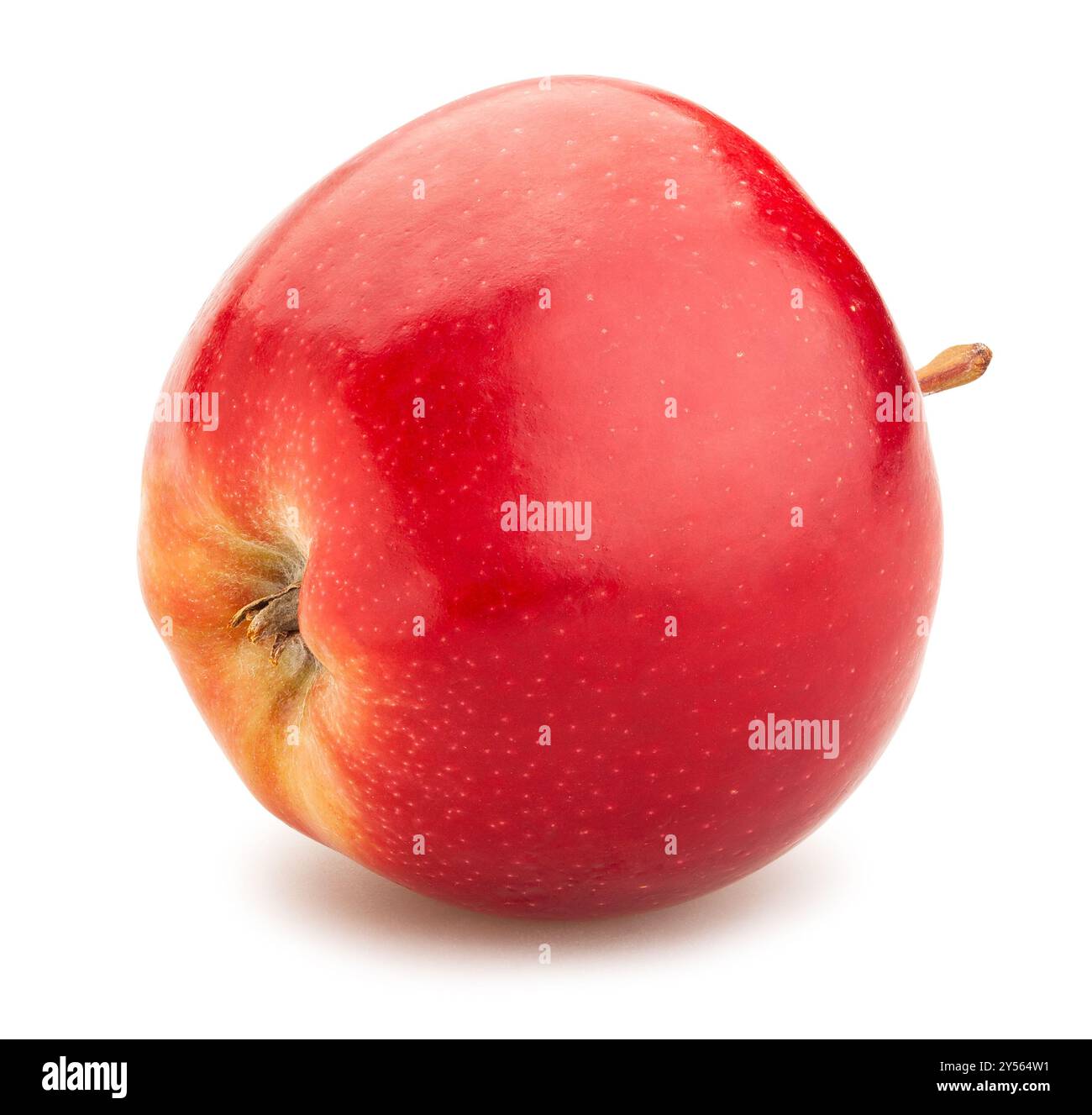 chemin de la pomme rouge isolé sur blanc Banque D'Images