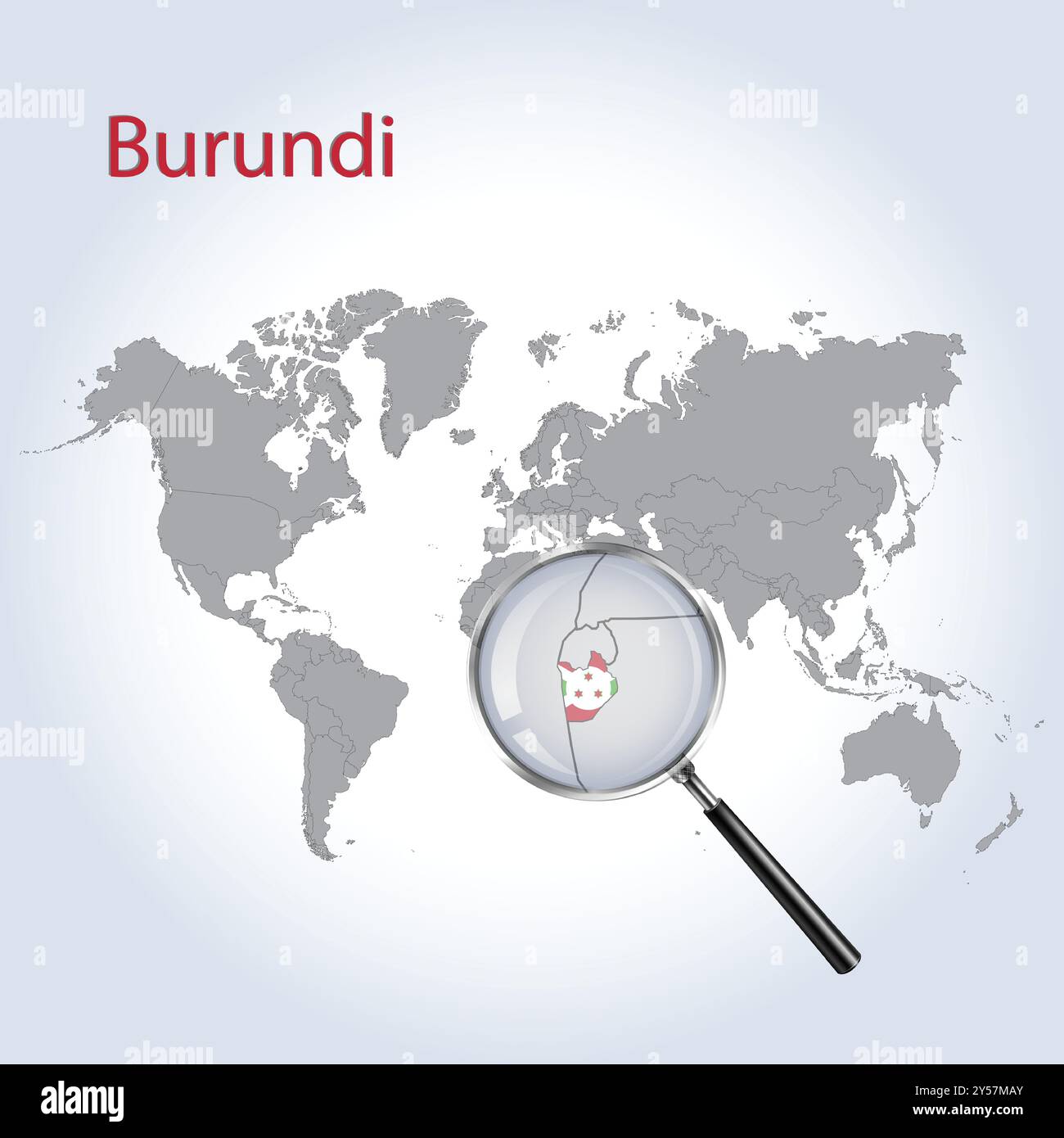 Burundi carte agrandie et drapeau, Burundi cartes agrandies, Art vectoriel Illustration de Vecteur