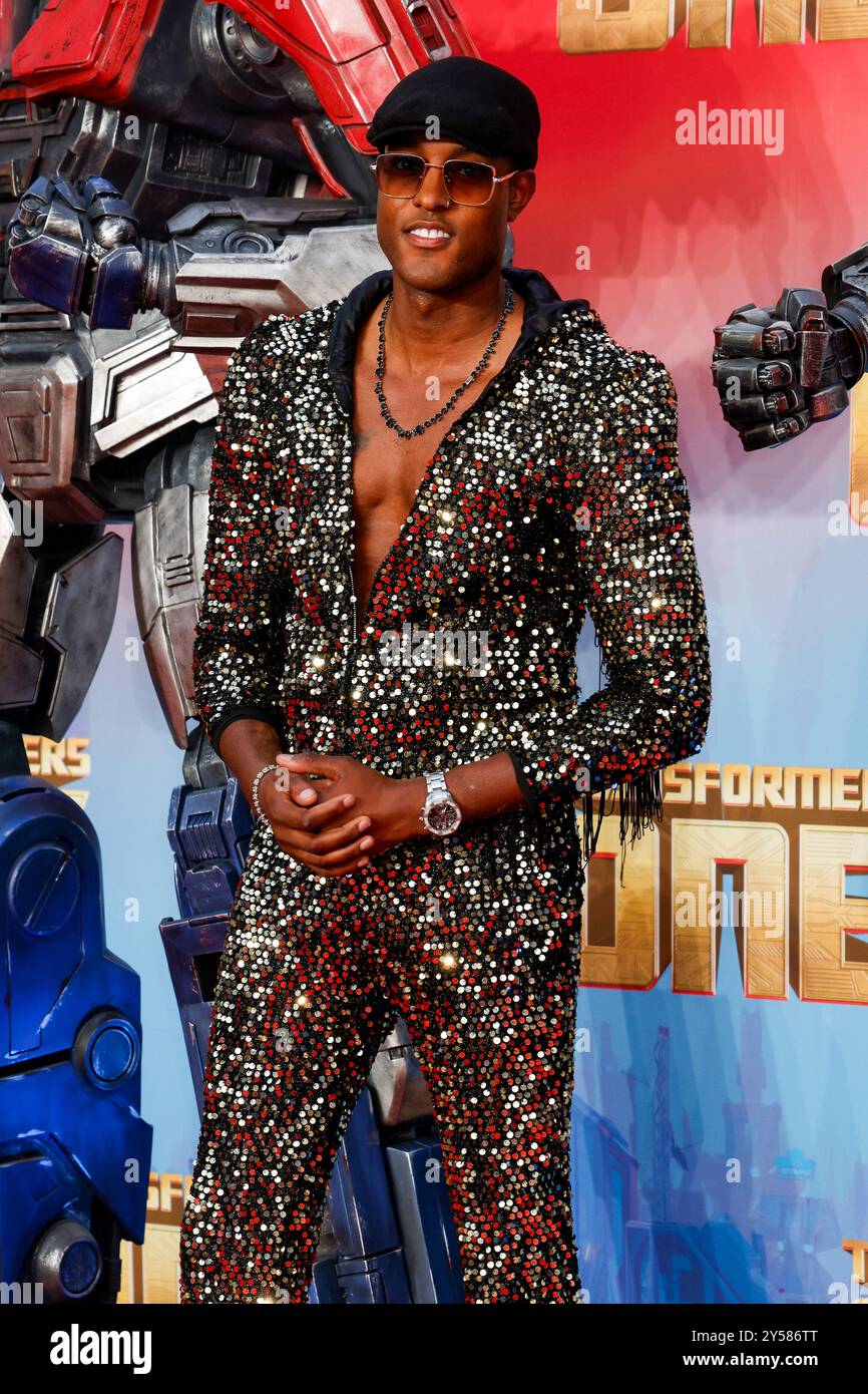 Stefan-Pierre Tomlin assiste à la première européenne Transformers One au Cineworld à Leicester Square, Londres. Banque D'Images