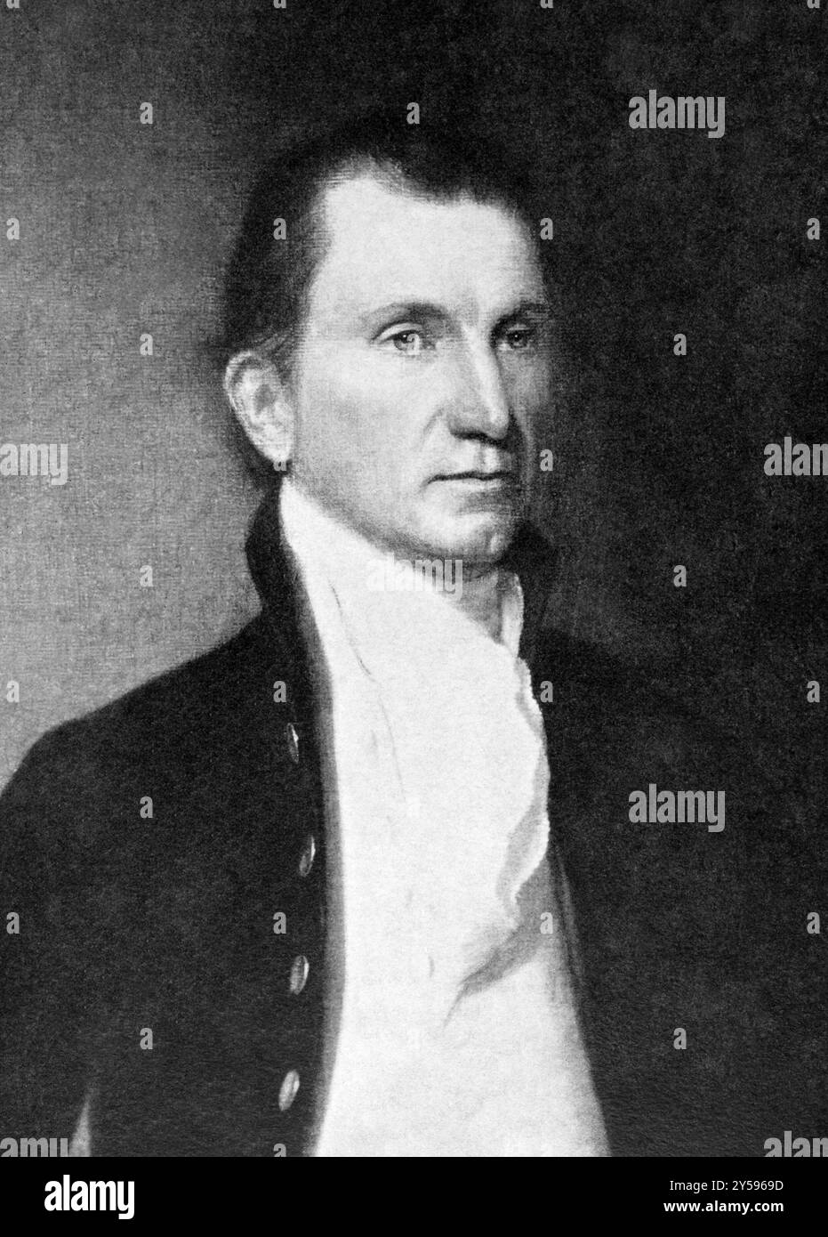 James Monroe (1758-1831) sur une estampe antique de 1899. 5ème Président des États-Unis en 1817â€“1825. Après Vanderlyn et publié dans le 19e. Banque D'Images