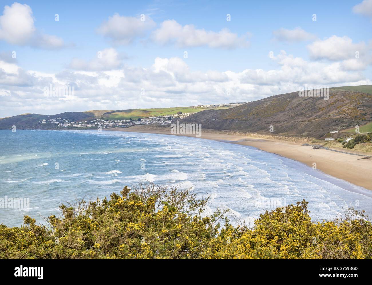 Plage de Woolacombe et Putsborough Banque D'Images