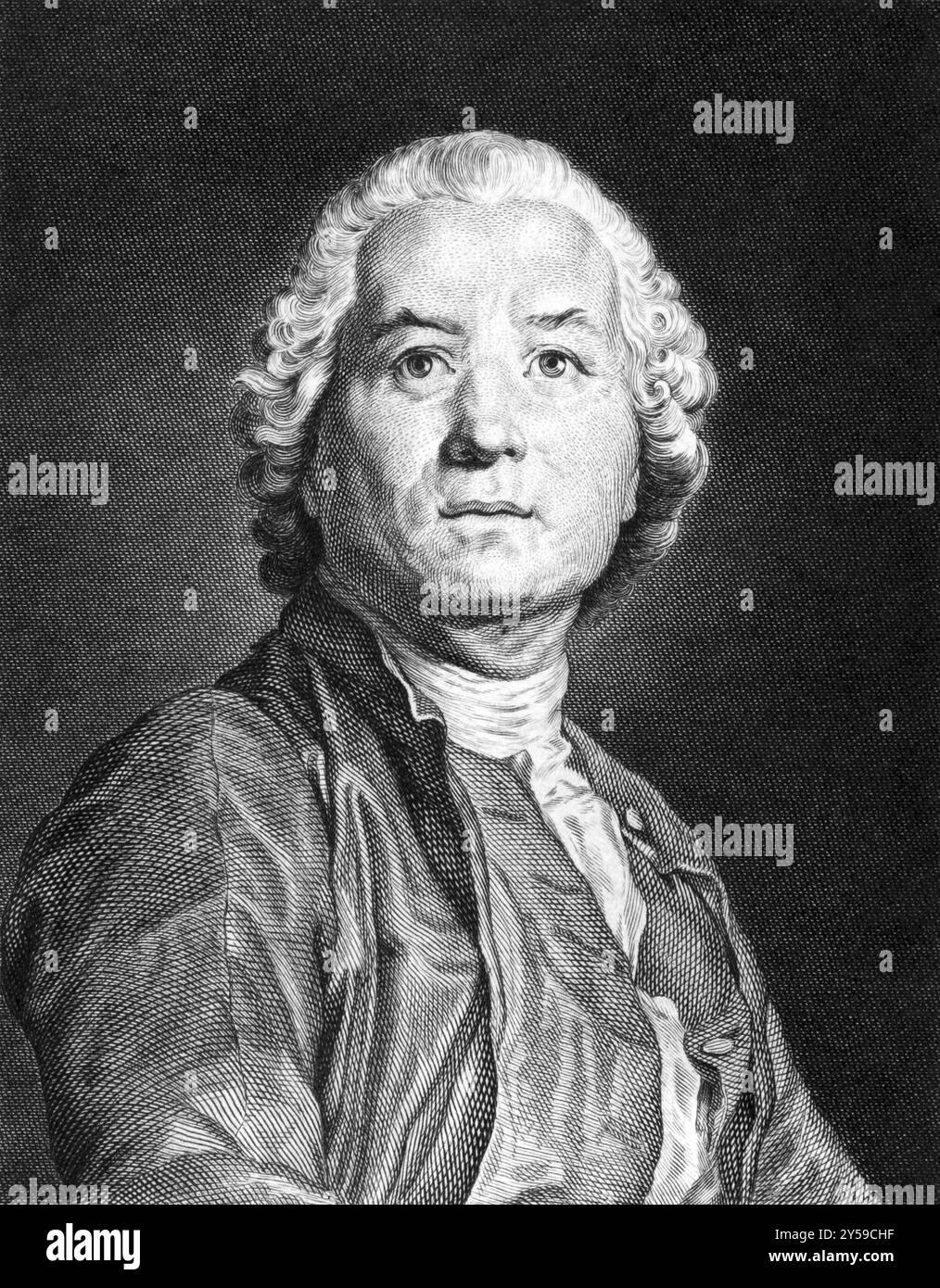 Christoph Willibald Gluck (1714-1787) sur gravure de 1859. Compositeur d'opéra allemand du début de la période classique. Gravé par un artiste inconnu et publ Banque D'Images