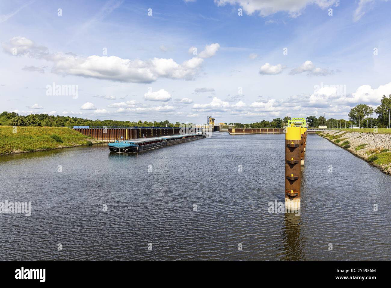 Photos de la jonction de voies navigables Magdeburg Rothesee Hohenwarthe Banque D'Images